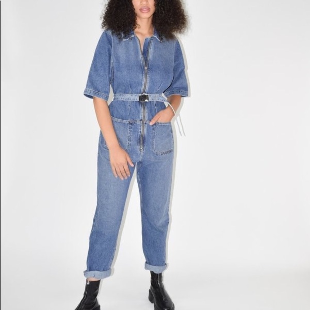 Drill jumpsuit- acid salinas denim